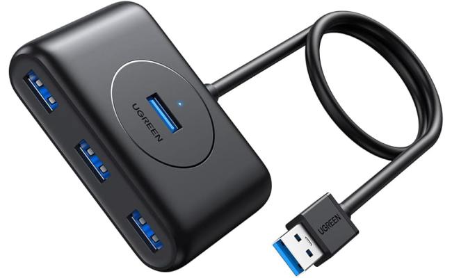 UGREEN USB 3.0 Hub with 1M Long Cable, 4 Port USB Splitter Support 5Gbps Data Transfer